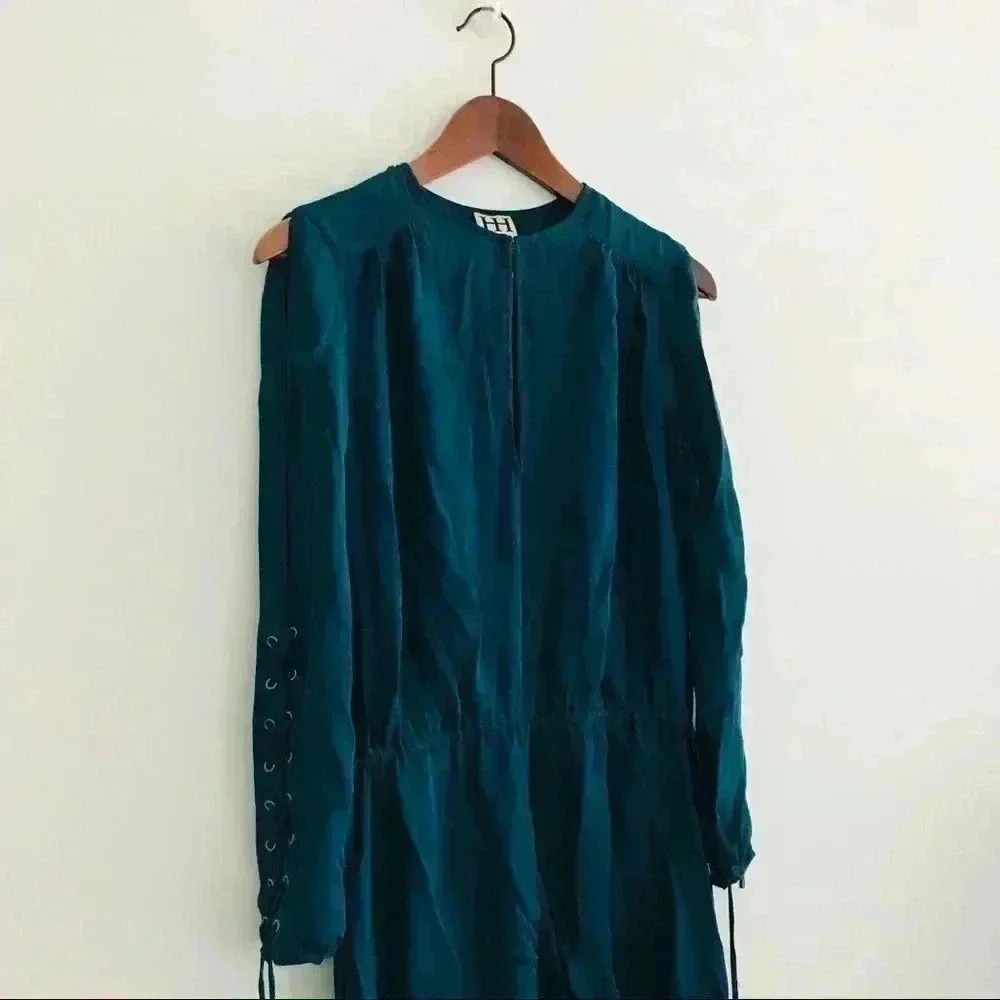 Haute Hippie 100% Silk Long Sleeve Dress Sz S - Picture 4 of 8